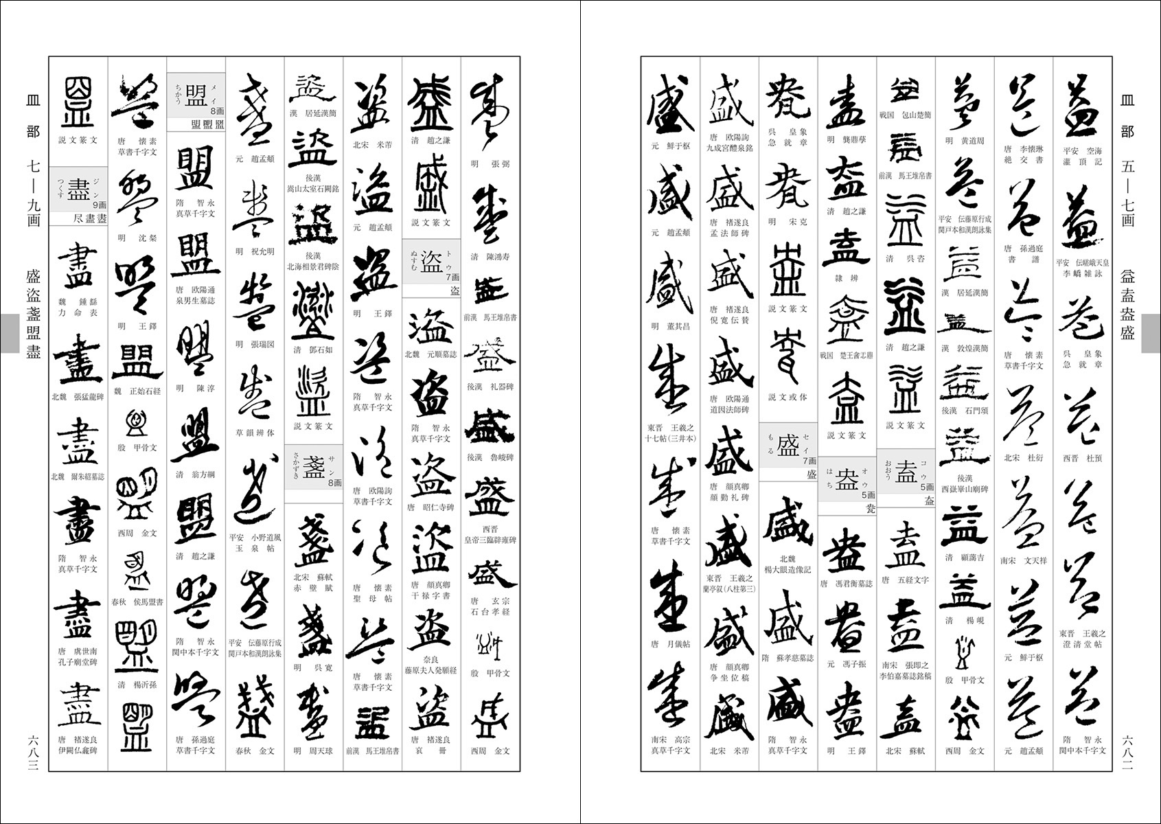 8冊 書道大字典/千字文/新書源/解説字体 二玄社/字訓 行所 辞書 中国 